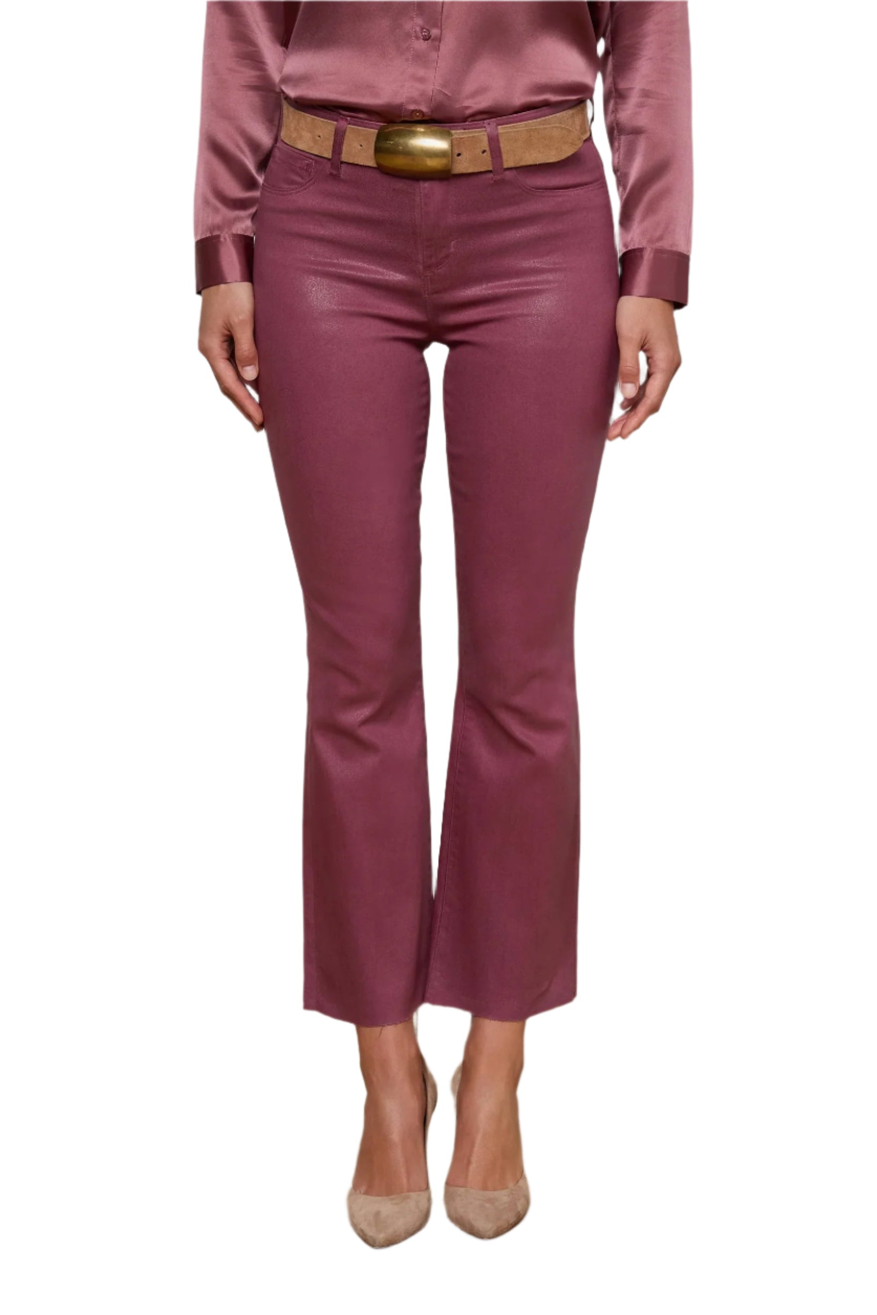 KENDRA CROP FLARE COATED