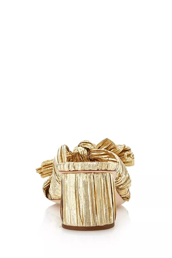 EMILIA PLEATED BOW HEEL