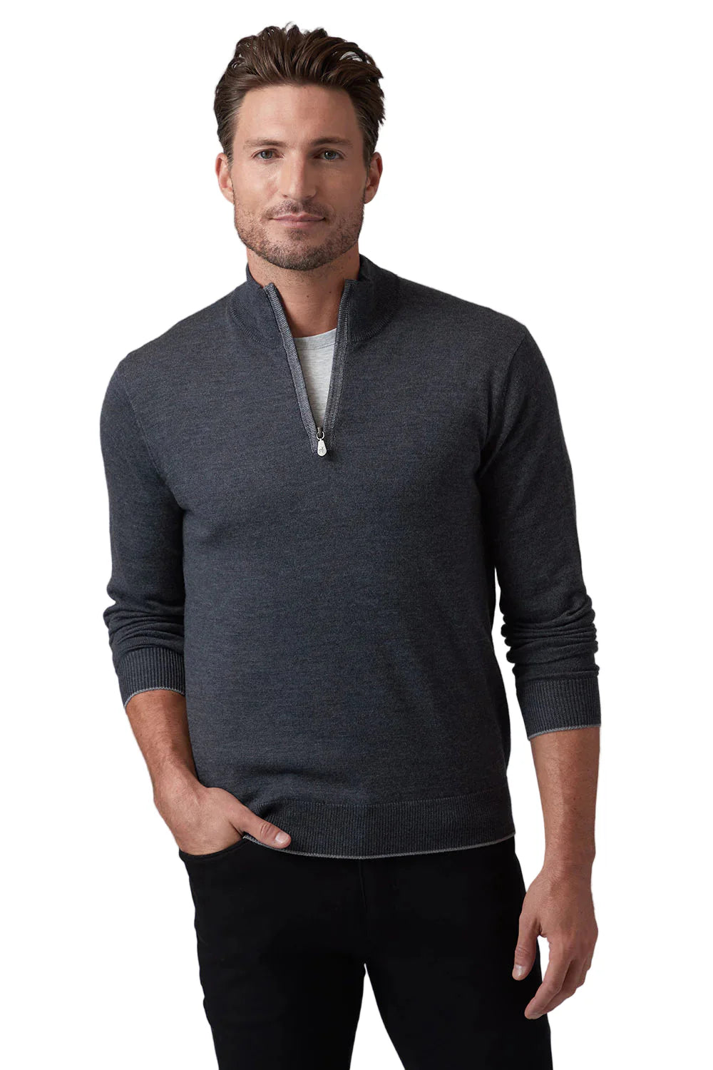 CLASSIC ZIP MOCK (HWC19398-Z)