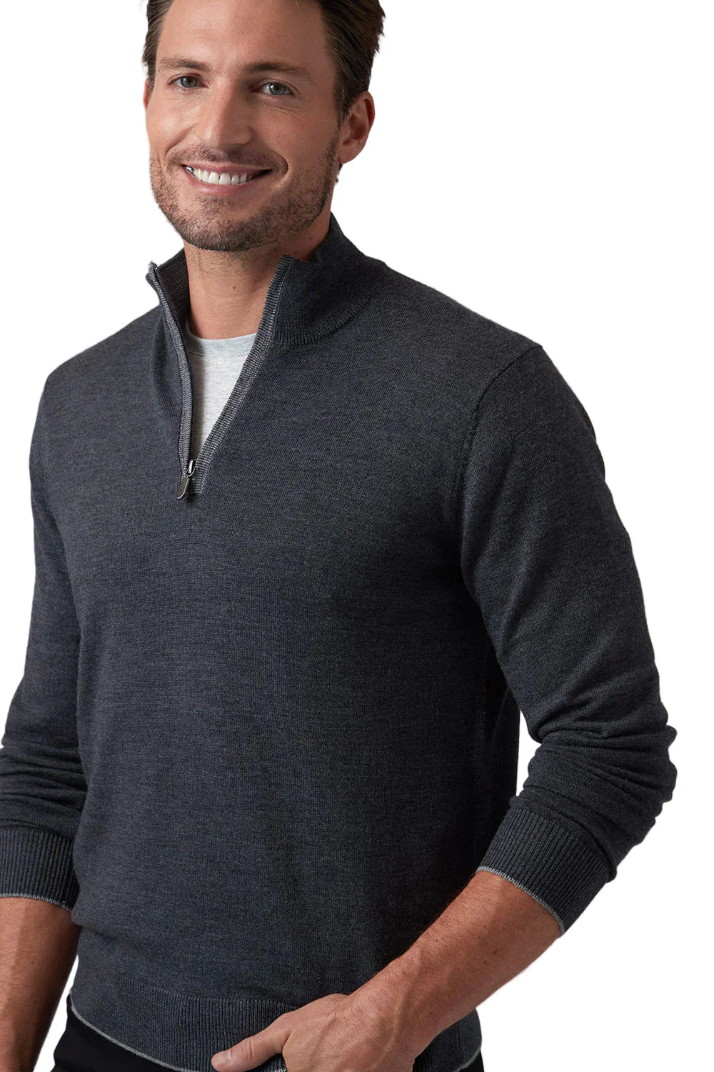 CLASSIC ZIP MOCK (HWC19398-Z)