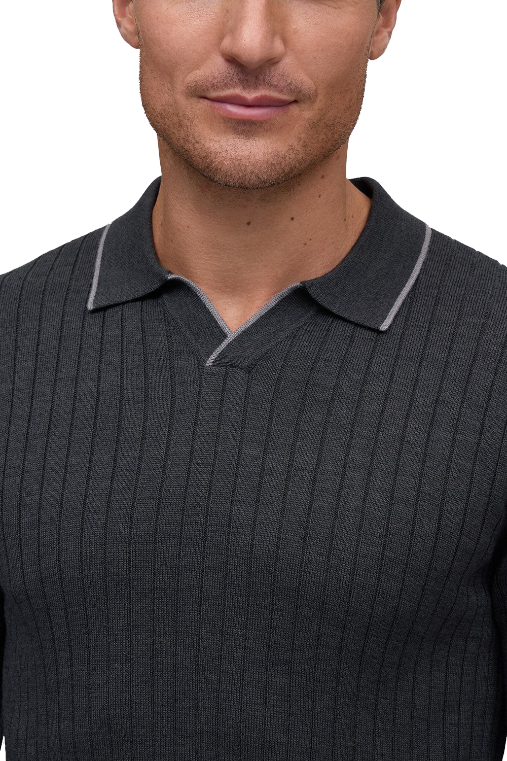 DROP NEEDLE JOHNNY COLLAR SWEATER