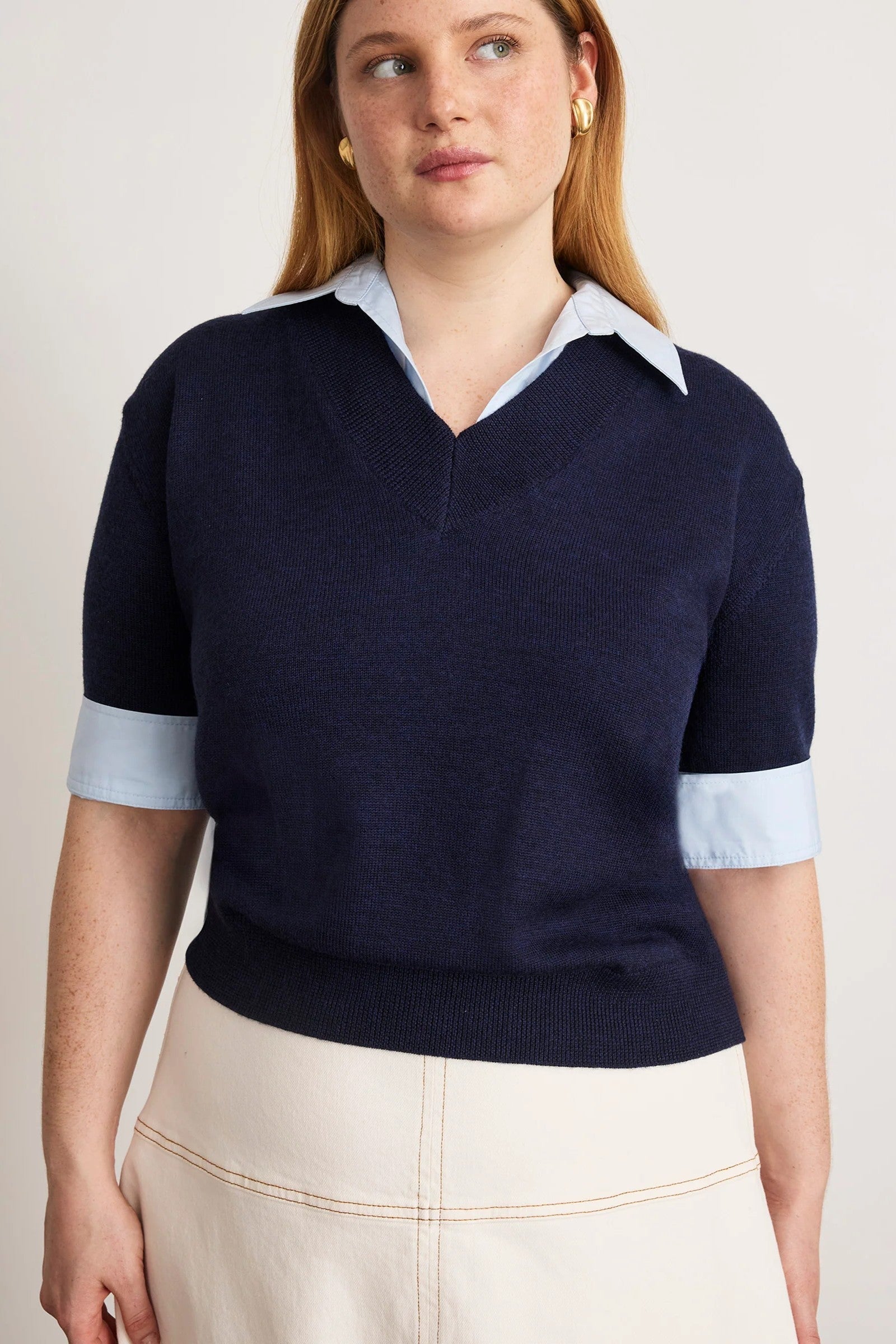 ESME SWEATER COMBO TOP