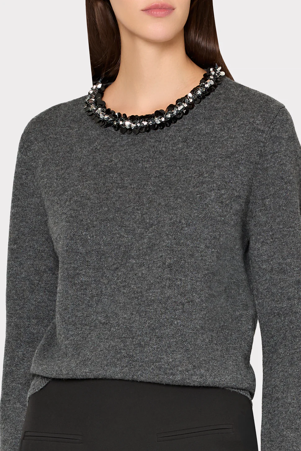 EMBELLISHED CREWNECK SWEATER