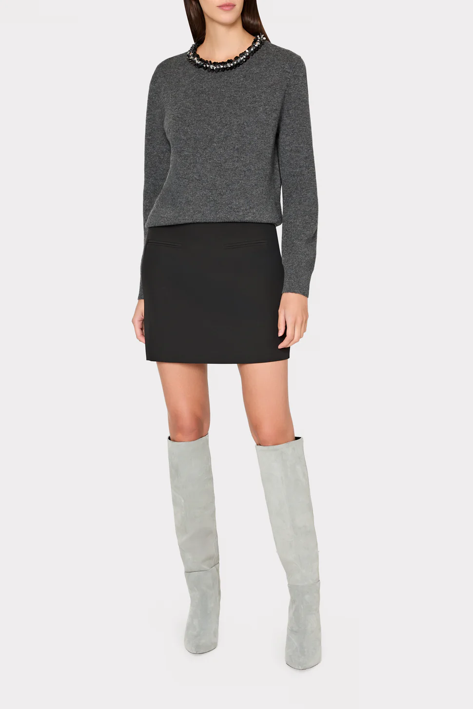 EMBELLISHED CREWNECK SWEATER