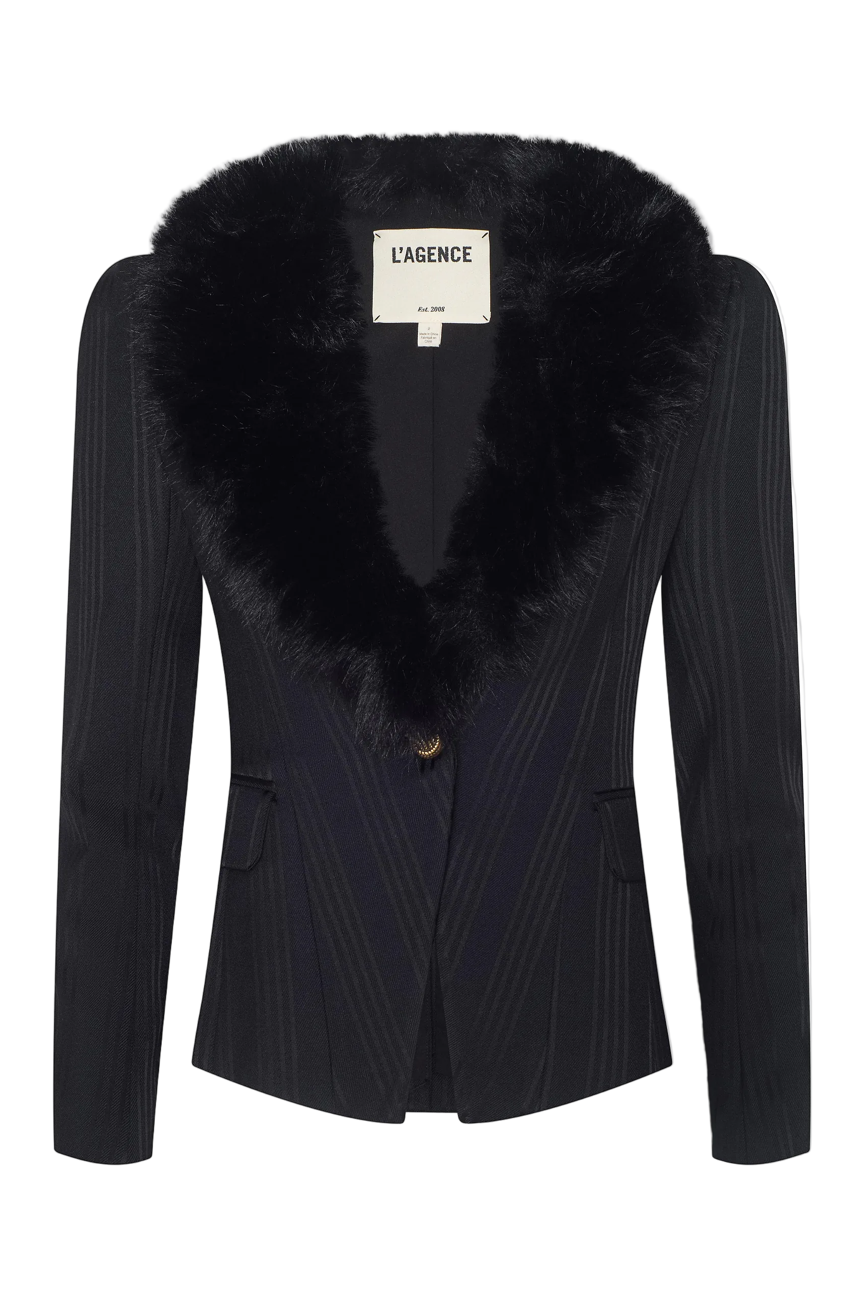 KAISLEY FUR COLLAR BLAZER