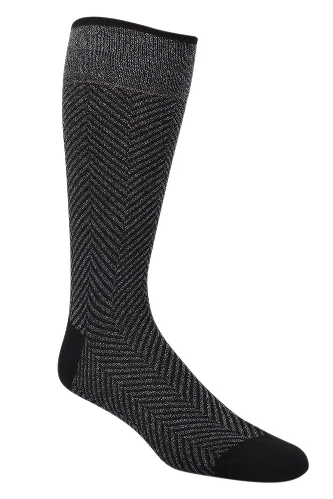 CHEVRON SOCK BLACK OS