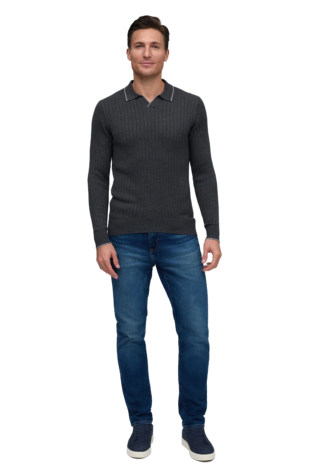 DROP NEEDLE JOHNNY COLLAR SWEATER