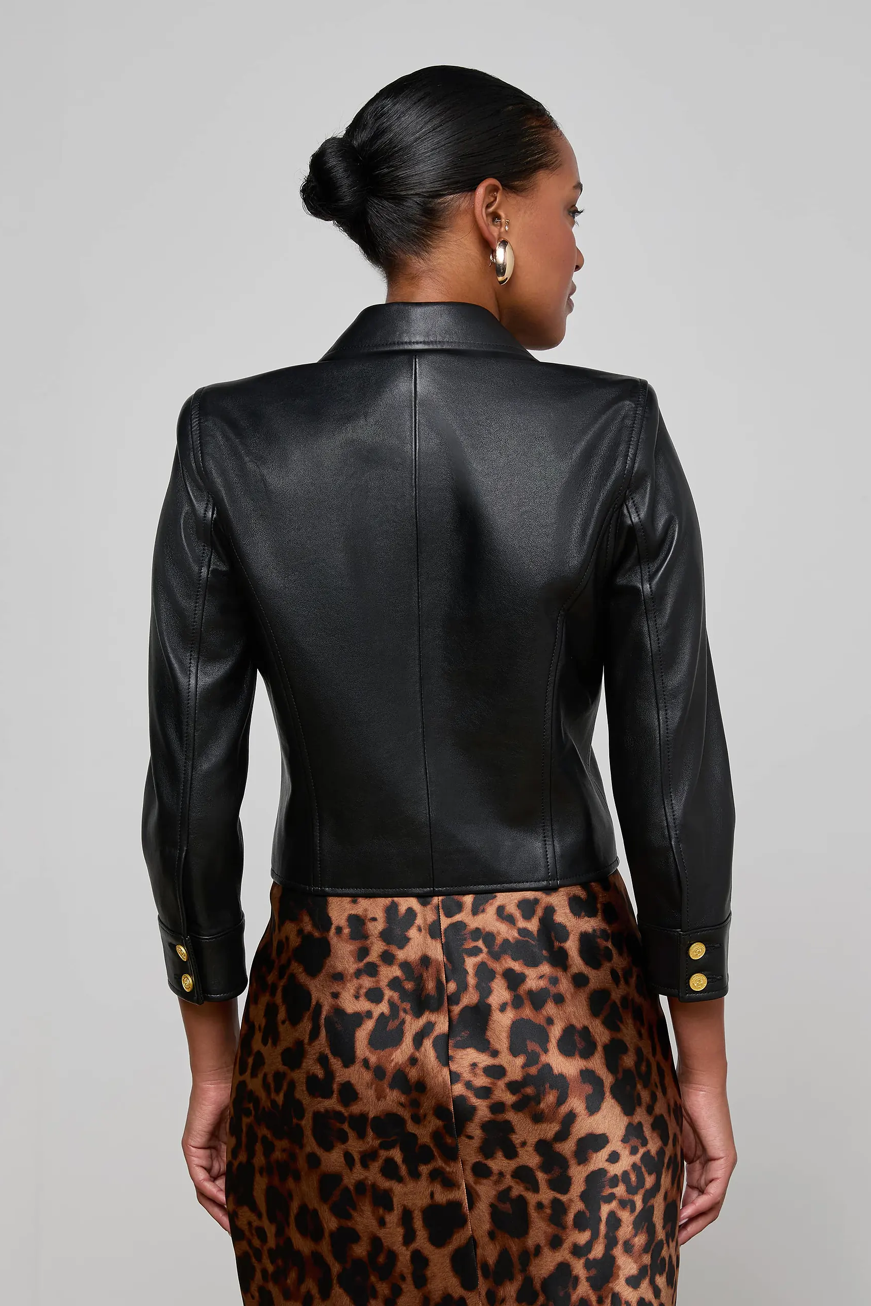 KUMI CROPPED LEATHER JACKET