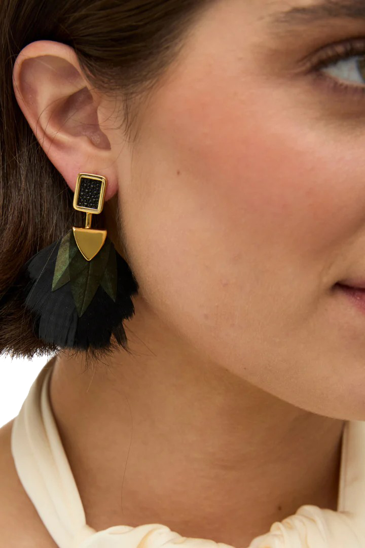 ELISE BEZEL DROP EARRINGS