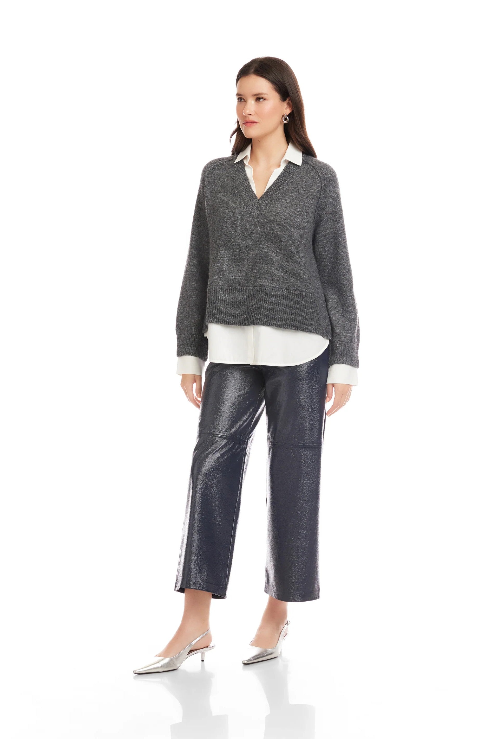 CARRIE MIXED MEDIA SWEATER