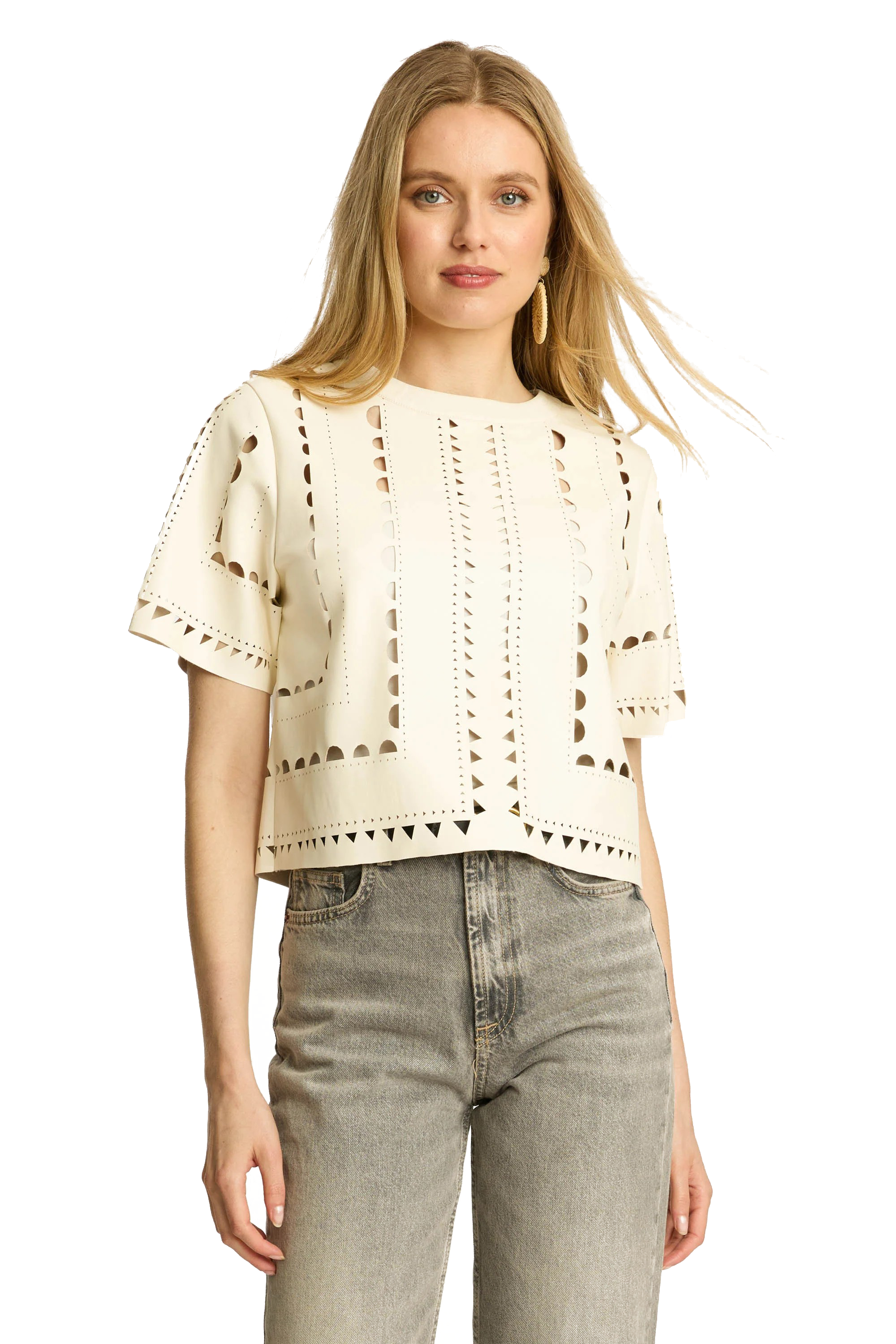 ANISA VEGAN LEATHER TOP