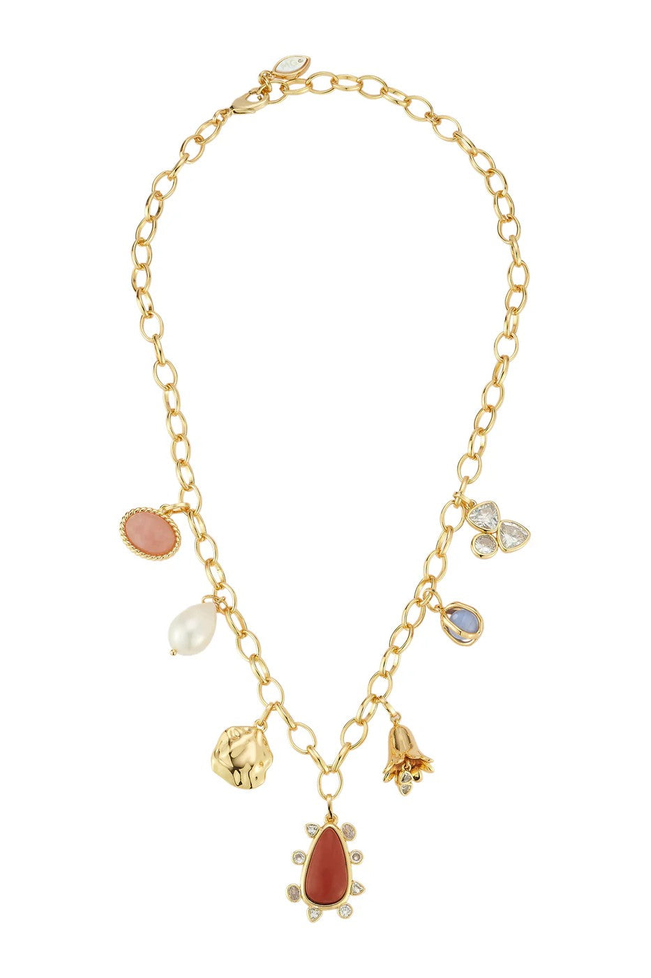 ARLET CHARM NECKLACE- GLD MULTI
