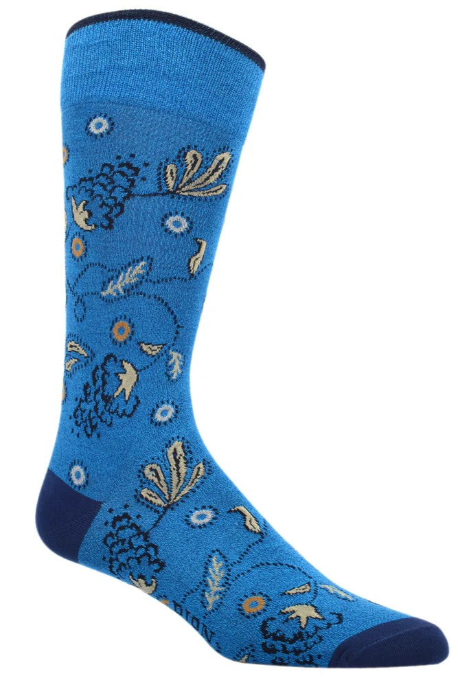 FLORAL SOCKS AZURE