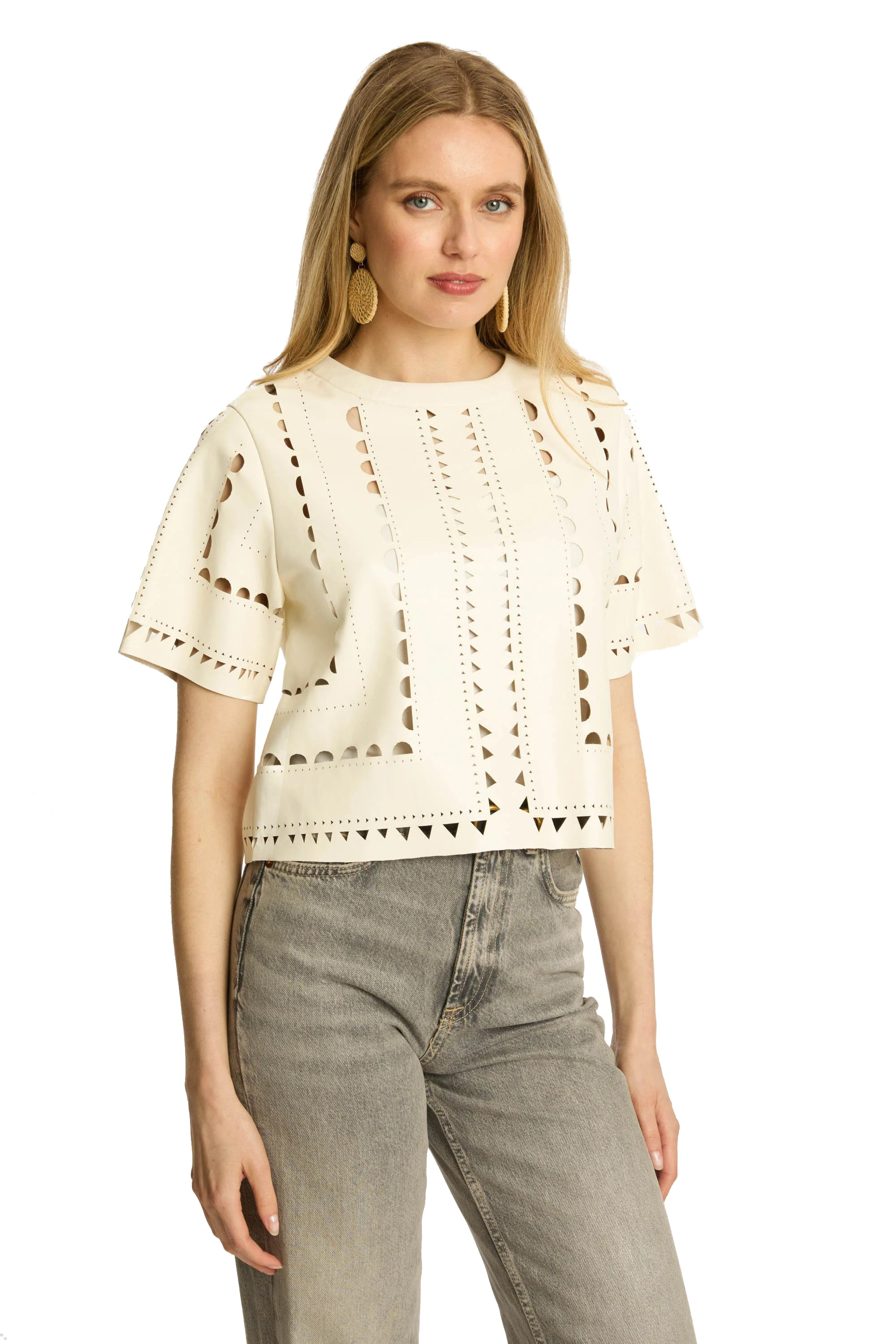 ANISA VEGAN LEATHER TOP