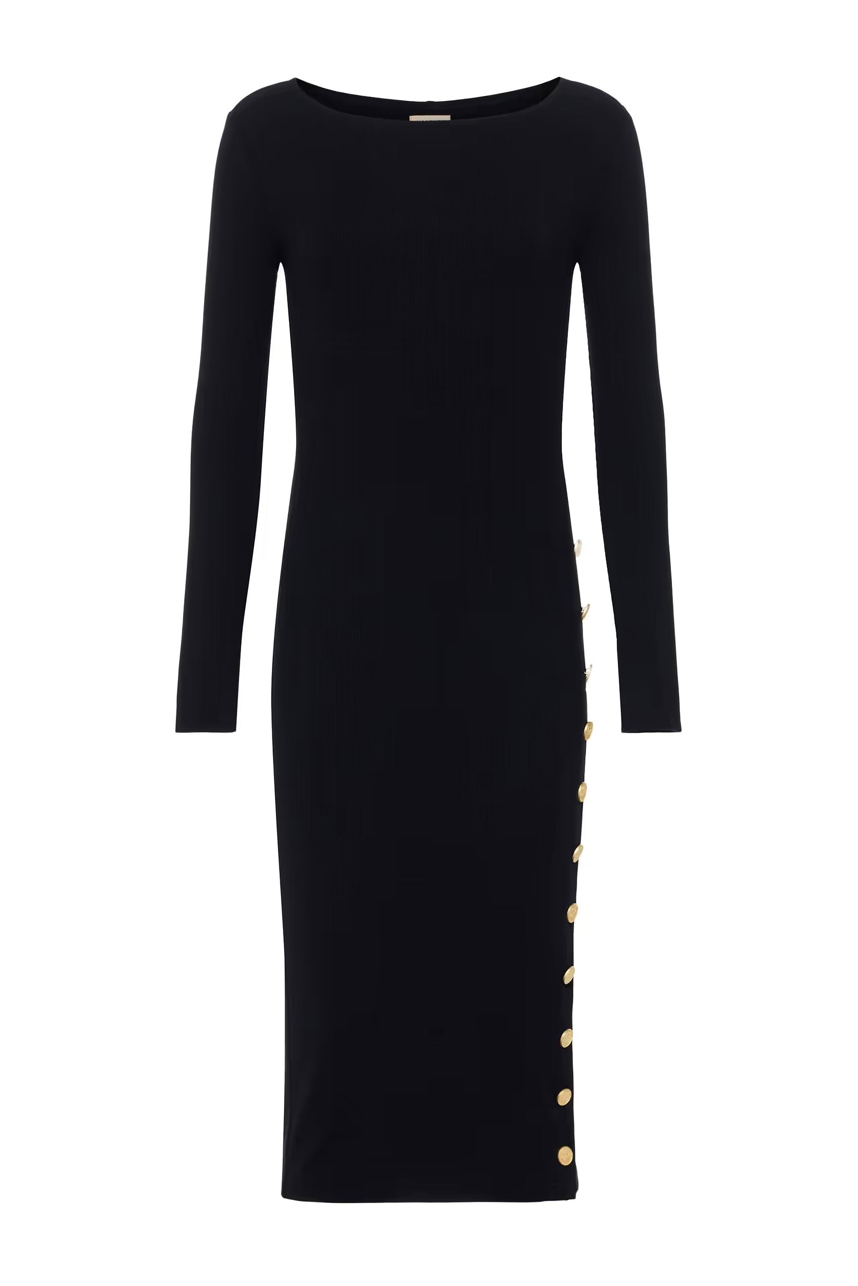 ASTRA L/S MIDI SLIT DRESS