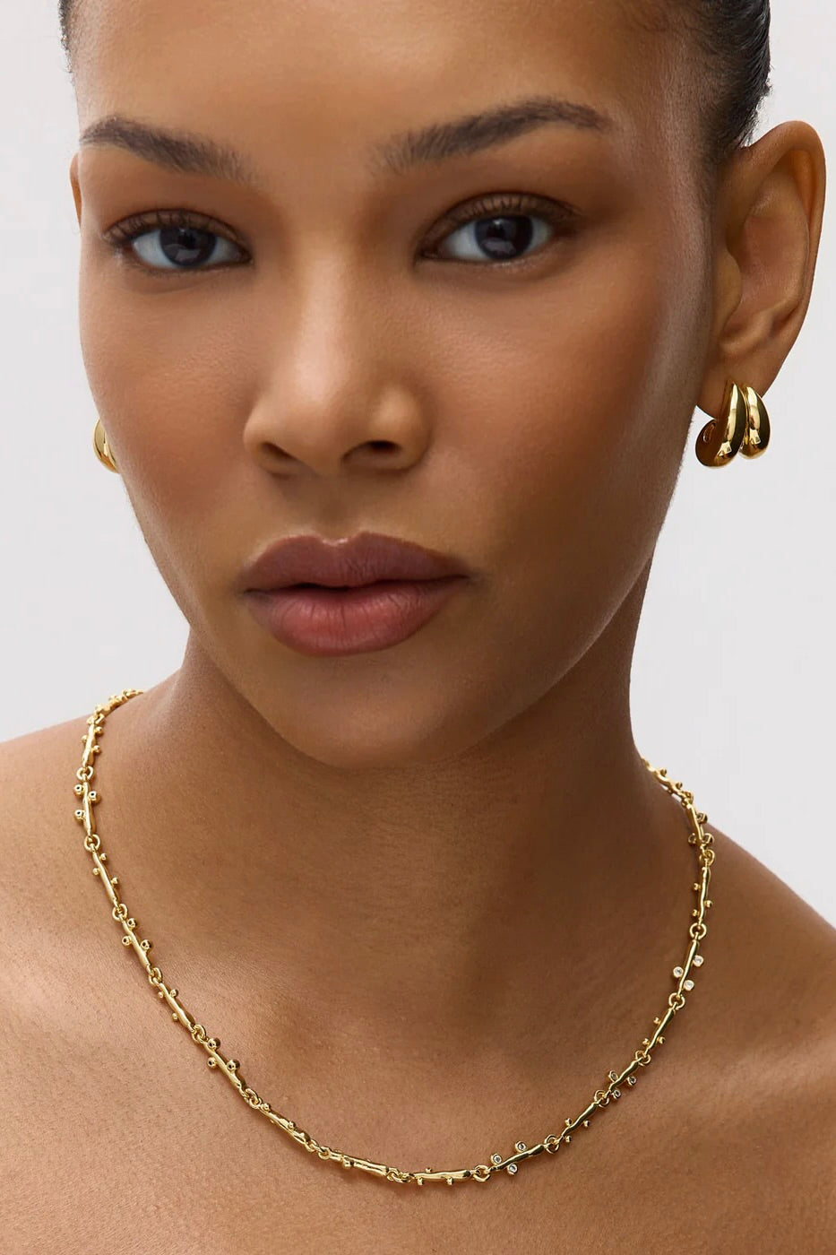 ADELINE NECKLACE- GLD/CLEAR