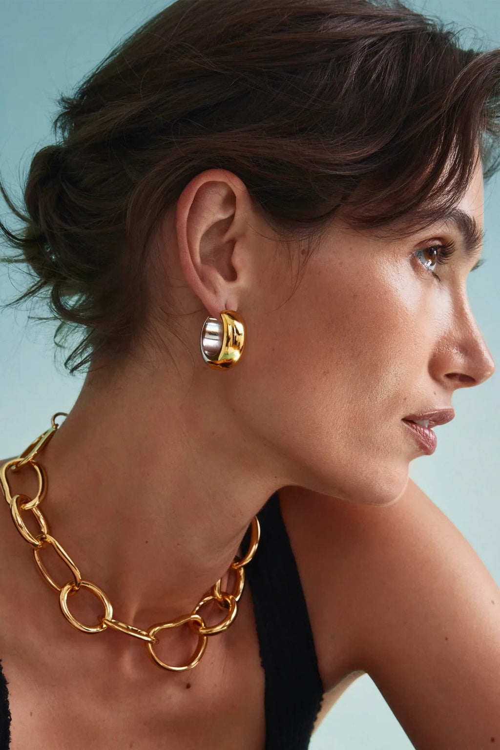 BUBBLE HOOPS- MIXED METAL