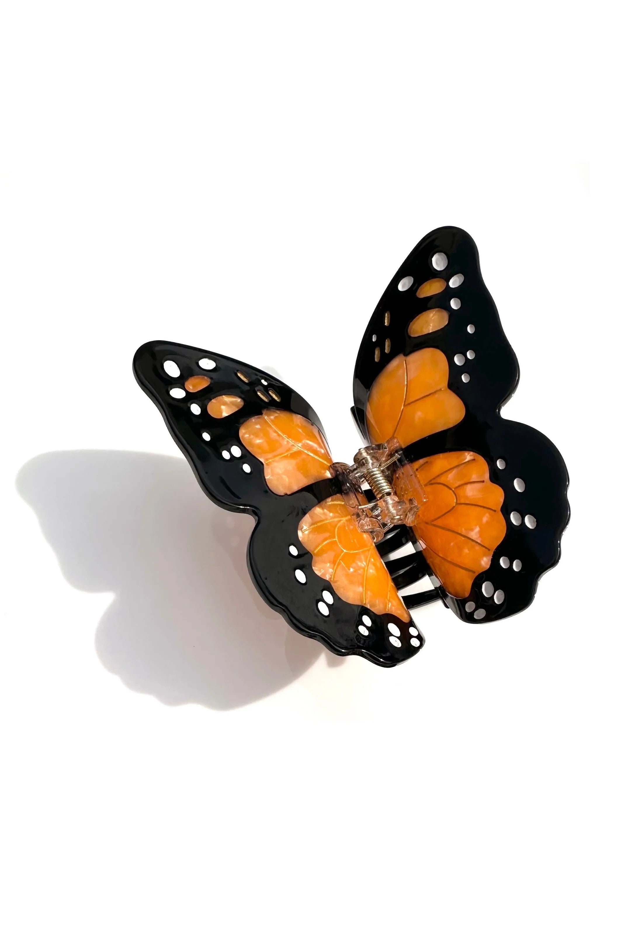 HAND PAINTED ORANGE MONARCH BUTTERFLY HAIR CLIP