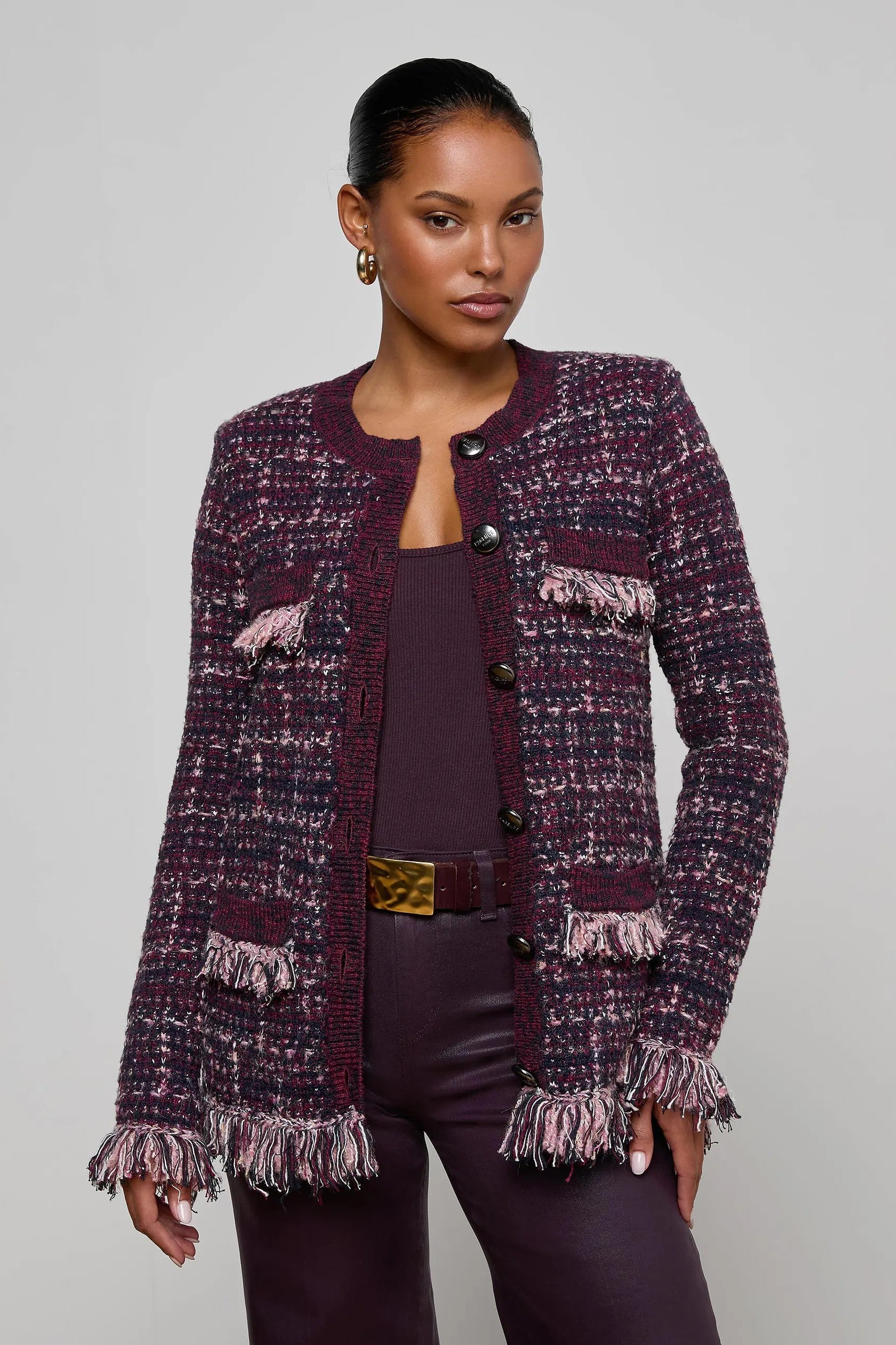 KASTORIA FRINGE TRIM CARDI